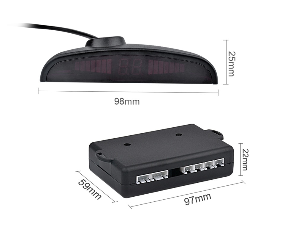 AOSHIKE Car Parktronic Automatic LED Parking Sensor with 4 Sensors Reverse Backup Parking Radar Monitor Detector System Display AOSHIKE Car Parktronic Automatic LED Parking Sensor with 4 Sensors Reverse Backup Parking Radar Monitor Detector System Display