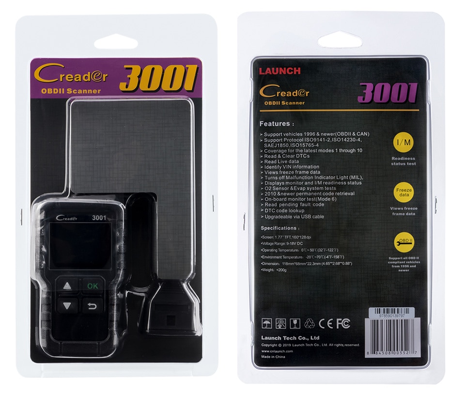 LAUNCH X431 CR3001 Full OBD2 scanner OBDII Code Reader Car Diagnostic tool turn off engine light free update pk cr319 ELM327 LAUNCH X431 CR3001 Full OBD2 scanner OBDII Code Reader Car Diagnostic tool turn off engine light free update pk cr319 ELM327
