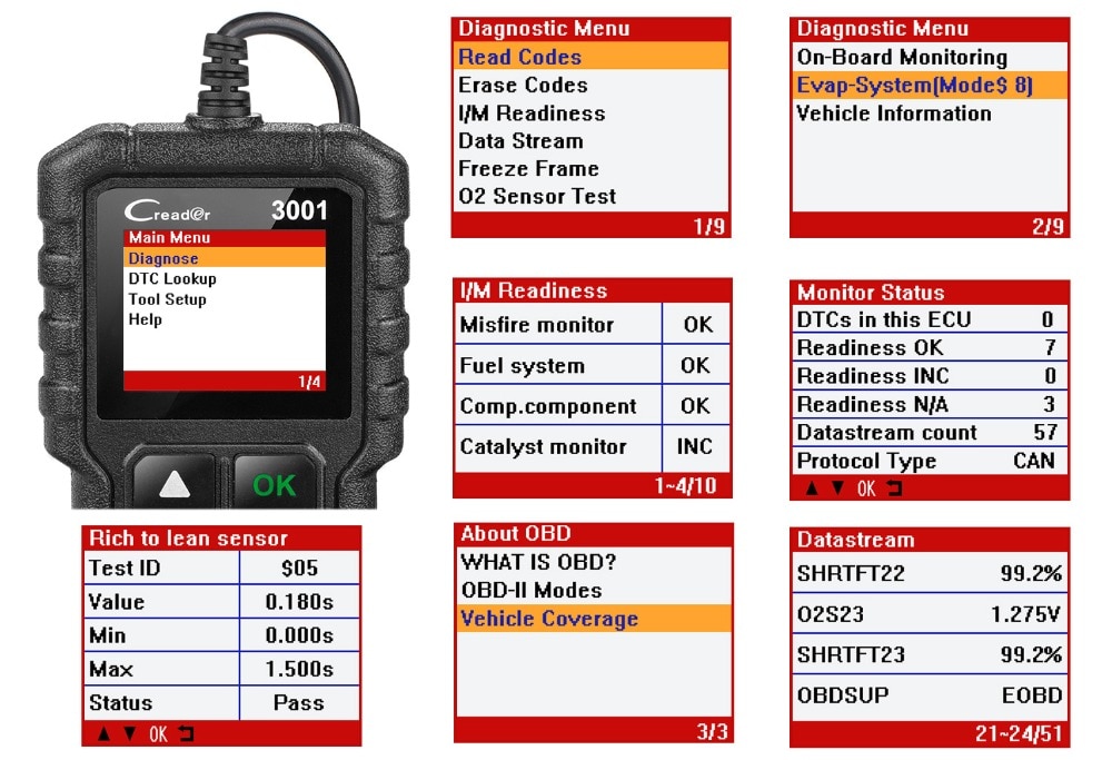 LAUNCH X431 CR3001 Full OBD2 scanner OBDII Code Reader Car Diagnostic tool turn off engine light free update pk cr319 ELM327 LAUNCH X431 CR3001 Full OBD2 scanner OBDII Code Reader Car Diagnostic tool turn off engine light free update pk cr319 ELM327