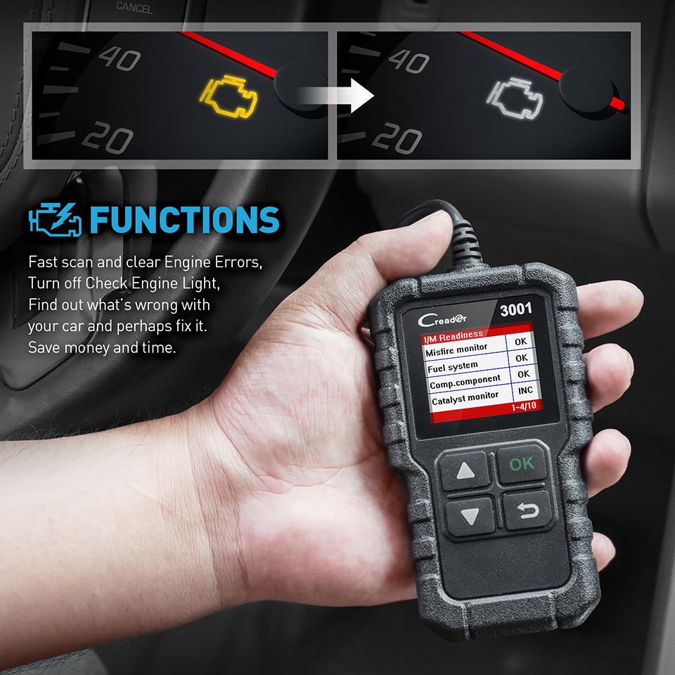 LAUNCH X431 CR3001 Full OBD2 scanner OBDII Code Reader Car Diagnostic tool turn off engine light free update pk cr319 ELM327 LAUNCH X431 CR3001 Full OBD2 scanner OBDII Code Reader Car Diagnostic tool turn off engine light free update pk cr319 ELM327