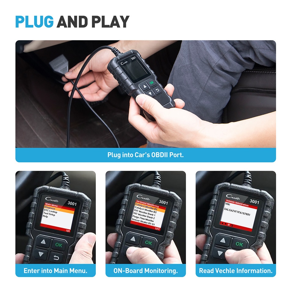 LAUNCH X431 CR3001 Full OBD2 scanner OBDII Code Reader Car Diagnostic tool turn off engine light free update pk cr319 ELM327 LAUNCH X431 CR3001 Full OBD2 scanner OBDII Code Reader Car Diagnostic tool turn off engine light free update pk cr319 ELM327