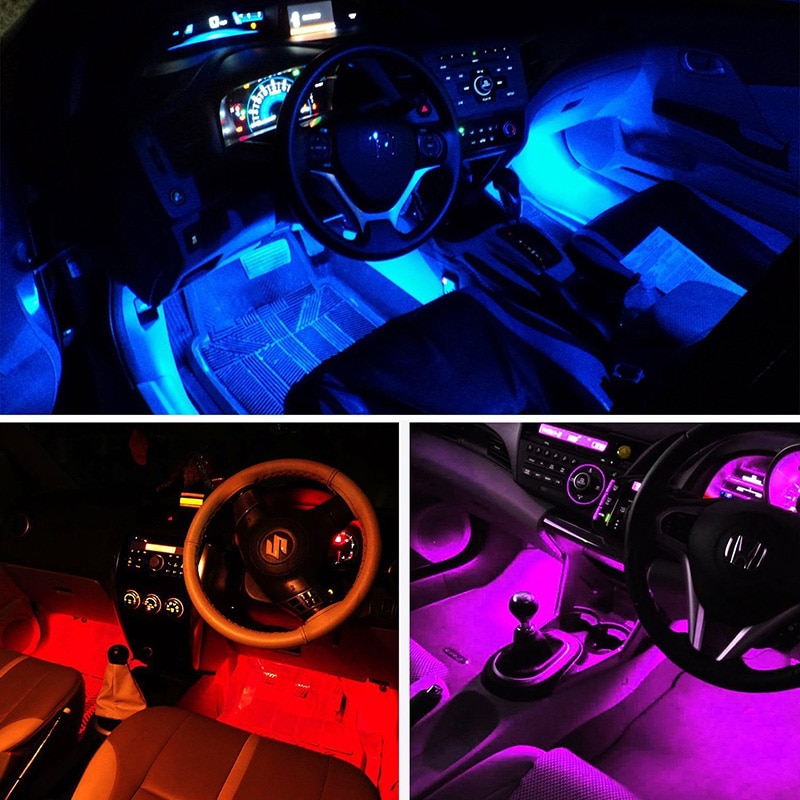 Car Decoration Light Interior Atmosphere Light RGB LED Strip Light With USB Wireless Remote Music Control Multiple Modes Car Decoration Light Interior Atmosphere Light RGB LED Strip Light With USB Wireless Remote Music Control Multiple Modes