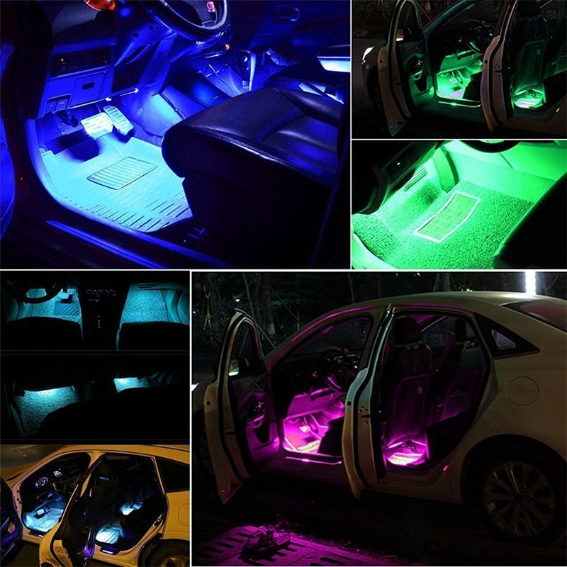 Car Decoration Light Interior Atmosphere Light RGB LED Strip Light With USB Wireless Remote Music Control Multiple Modes Car Decoration Light Interior Atmosphere Light RGB LED Strip Light With USB Wireless Remote Music Control Multiple Modes