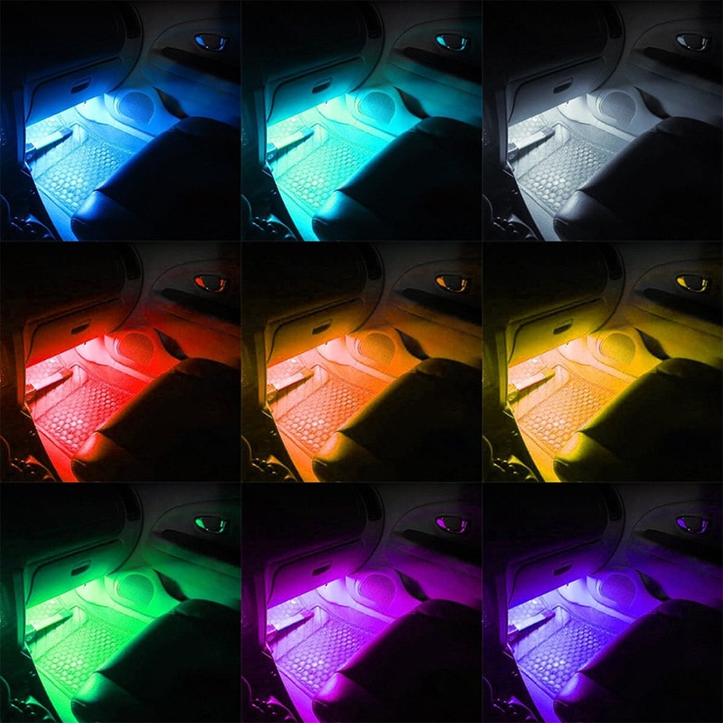 Car Decoration Light Interior Atmosphere Light RGB LED Strip Light With USB Wireless Remote Music Control Multiple Modes Car Decoration Light Interior Atmosphere Light RGB LED Strip Light With USB Wireless Remote Music Control Multiple Modes