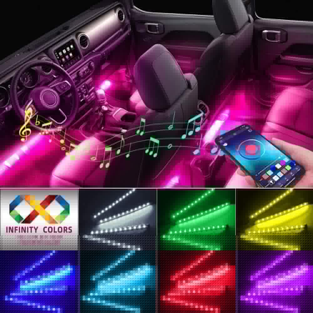 Car Decoration Light Interior Atmosphere Light RGB LED Strip Light With USB Wireless Remote Music Control Multiple Modes Car Decoration Light Interior Atmosphere Light RGB LED Strip Light With USB Wireless Remote Music Control Multiple Modes